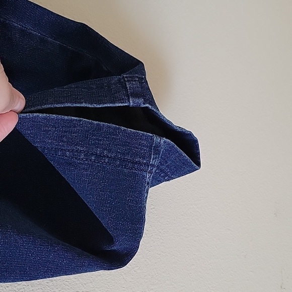 J Jill PureJill Indigo Pull On Denim Cropped Capri Pants Size Large - Picture 3 of 8